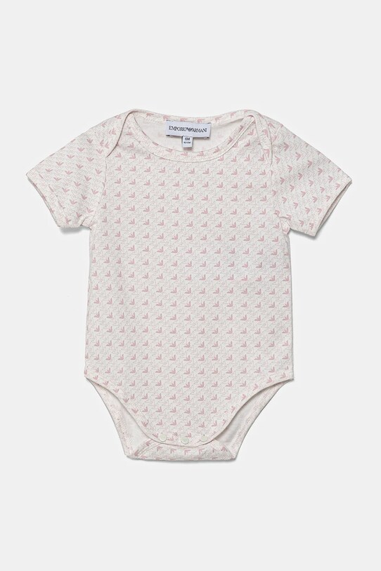 Bombažen body za dojenčka Emporio Armani 2-pack EY000010.AF10913 roza