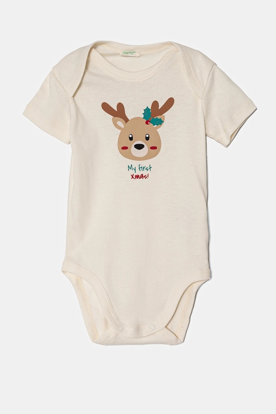 United Colors of Benetton pajacyk 30BB0K02K.W.Seasonal beżowy AW24