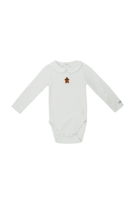 Donsje body bawełniane niemowlęce Kris Bodysuit Gingerbread Produkt niemowlęcy biały 3034001