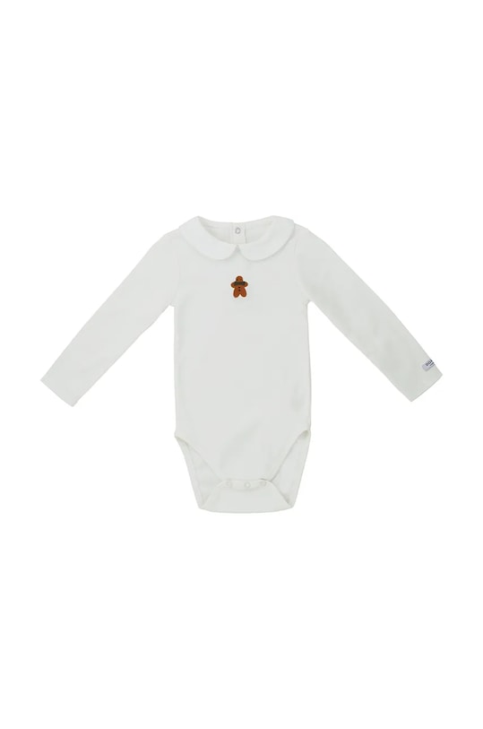 Donsje body bawełniane niemowlęce Kris Bodysuit Gingerbread Produkt niemowlęcy biały 3034001