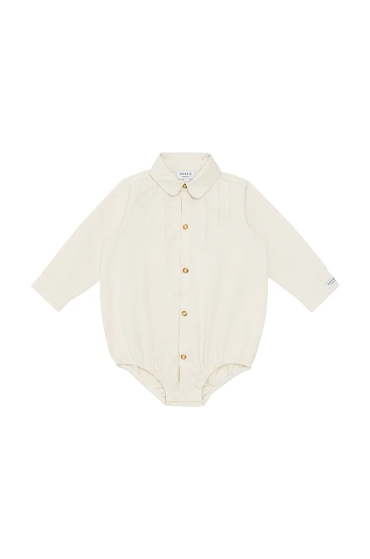 Donsje body bawełniane niemowlęce Pepijn Bodysuit 3034300 beżowy AW24