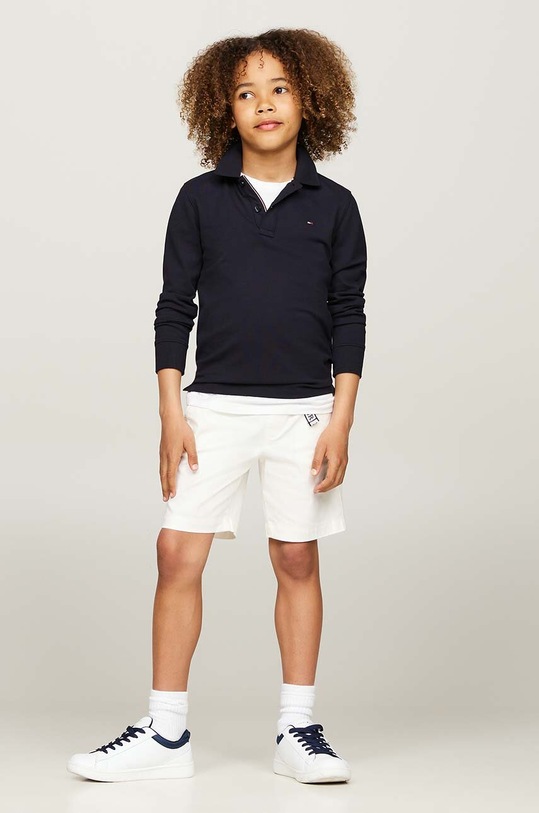 Detské tričko s dlhým rukávom Tommy Hilfiger tmavomodrá KB0KB09083.9BYH.128.176