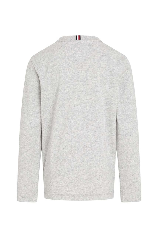Chlapec Detská bavlnená košeľa s dlhým rukávom Tommy Hilfiger KB0KB08659.9BYH.92.122 sivá