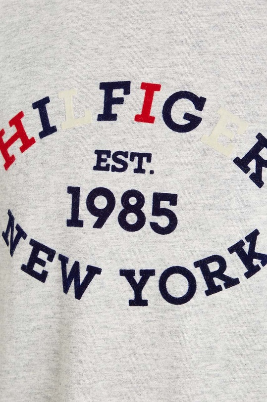Detská bavlnená košeľa s dlhým rukávom Tommy Hilfiger sivá KB0KB08659.9BYH.92.122