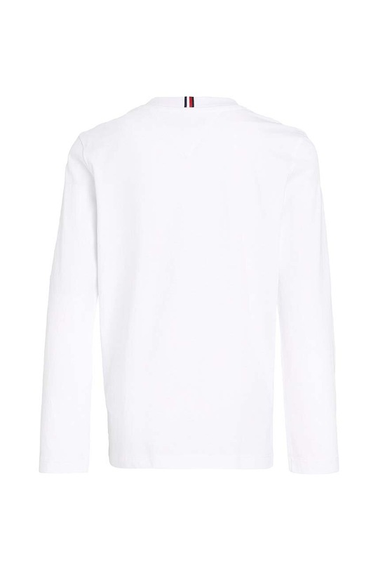 Chlapec Detská bavlnená košeľa s dlhým rukávom Tommy Hilfiger KB0KB08659.9BYH.128.176 biela