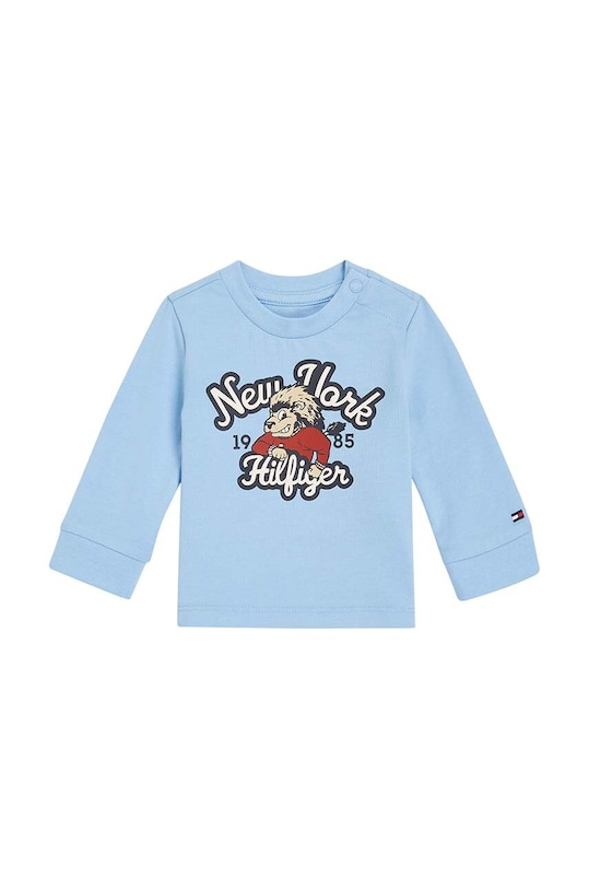 Tommy Hilfiger longsleeve niemowlęcy z elastanem niebieski KN0KN01859.9BYH