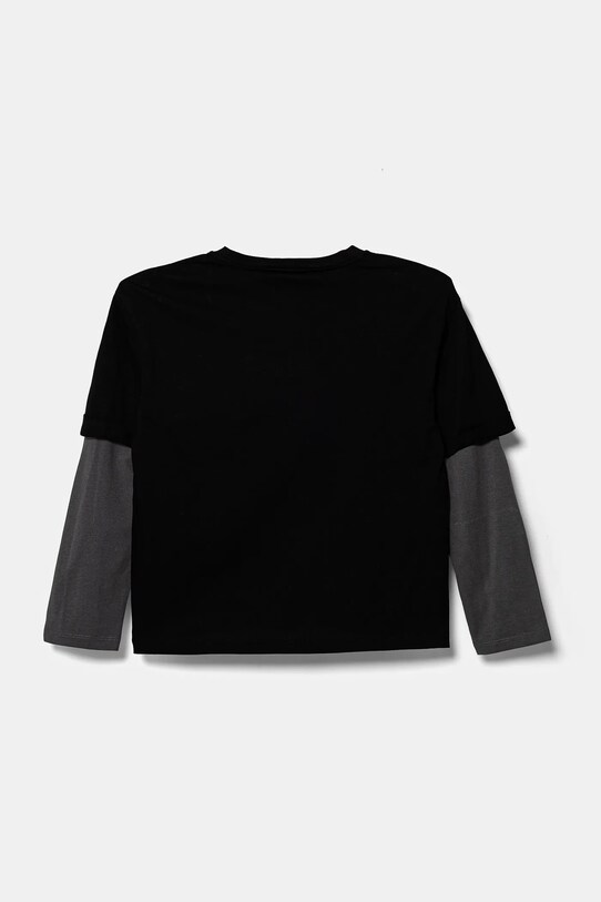 Хлопковый детский лонгслив EA7 Emporio Armani 6DBT63.BJ02Z чёрный AW24