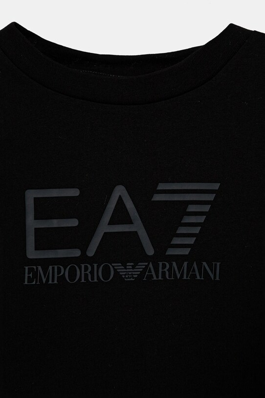 Мальчик Хлопковый детский лонгслив EA7 Emporio Armani 6DBT63.BJ02Z чёрный