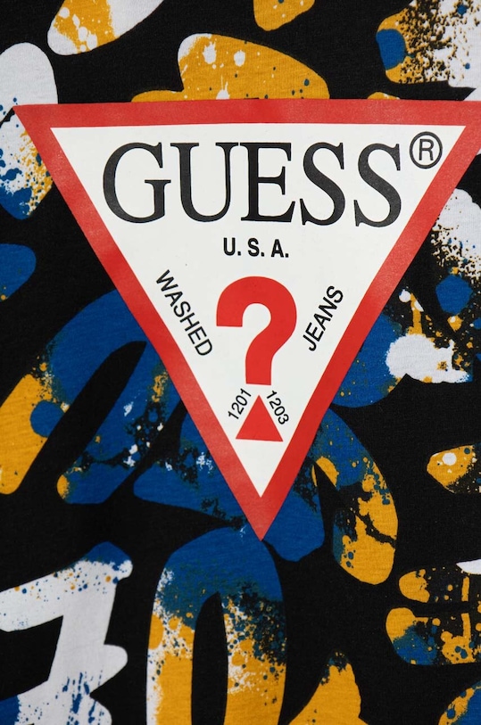 Хлопчик Дитячий бавовняний лонгслів Guess L4YI05.K8HM3.9BYH темно-синій