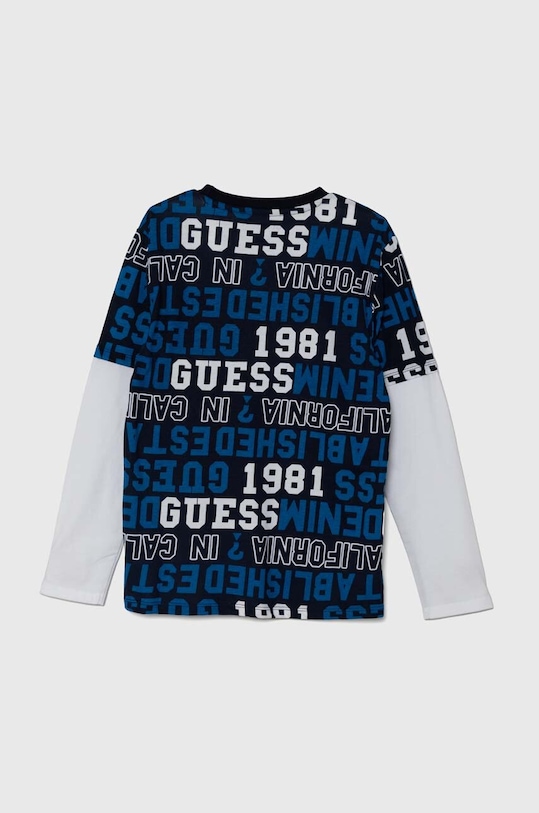 Guess longsleeve bawełniany dziecięcy L4YI05.K8HM3.9BYH niebieski AW24