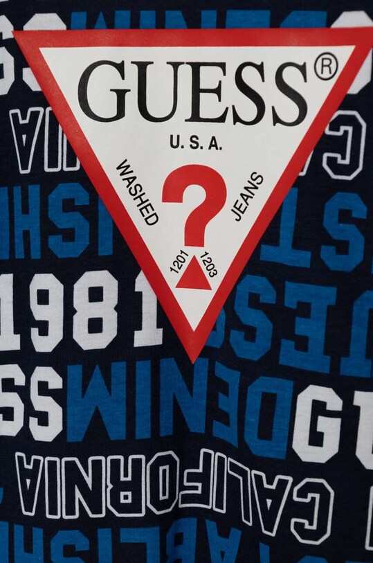Chłopiec Guess longsleeve bawełniany dziecięcy L4YI05.K8HM3.9BYH niebieski