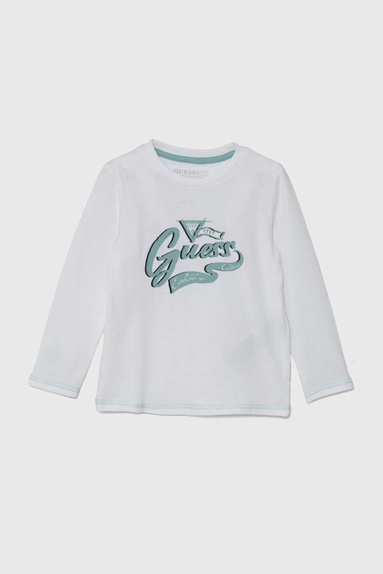 Guess longsleeve din bumbac pentru copii print alb N4YI28.K8HM4.9BYH