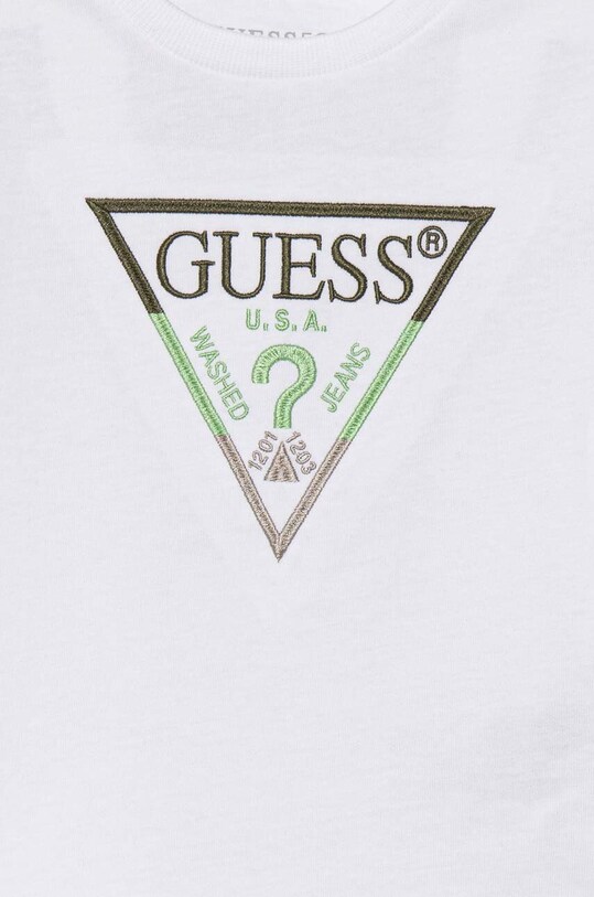Мальчик Хлопковый детский лонгслив Guess N4YI36.K8HM4.9BYH белый