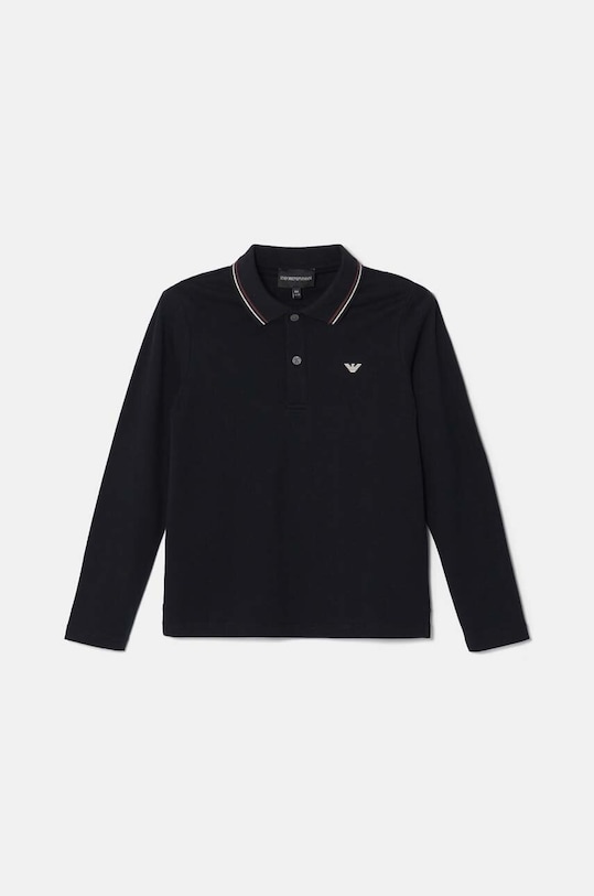 Detské tričko s dlhým rukávom Emporio Armani s elastanom tmavomodrá 8N4FB5.1JPTZ