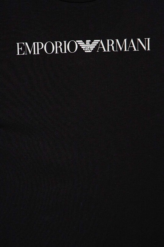 Хлопчик Дитячий бавовняний лонгслів Emporio Armani 8N4TN6.1JPZZ темно-синій