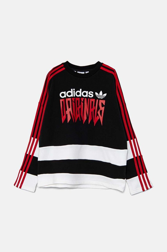 Παιδική βαμβακερή μπλούζα adidas Originals CREW IZ4629 λευκό