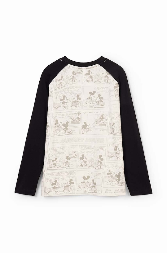 Desigual longsleeve bawełniany dziecięcy MICKEY MOUSE czarny 24WBTK10