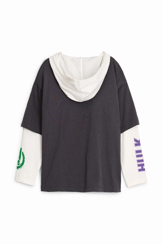 Хлопчик Дитячий бавовняний лонгслів Desigual HULK 24WBTK08 сірий
