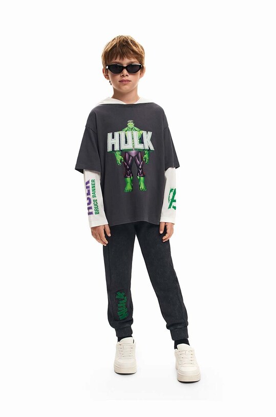 Дитячий бавовняний лонгслів Desigual HULK 24WBTK08