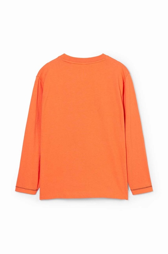 Băieți Desigual longsleeve din bumbac pentru copii 24WBTK07 portocaliu