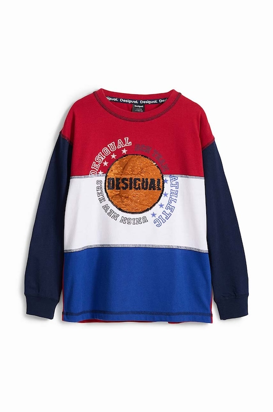 Desigual longsleeve din bumbac pentru copii print bleumarin 24WBTK05