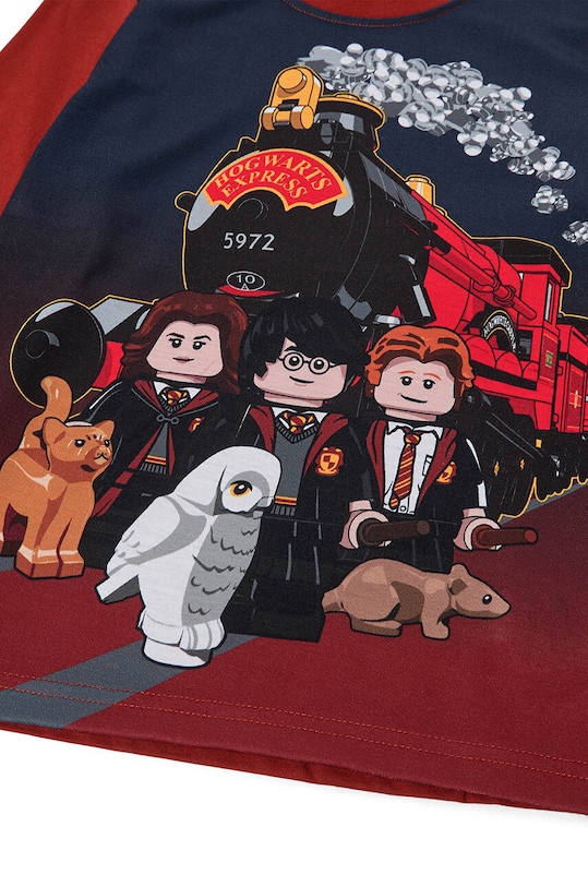 Хлопчик Дитячий бавовняний лонгслів Lego LWTANO 706 12011280 бордо