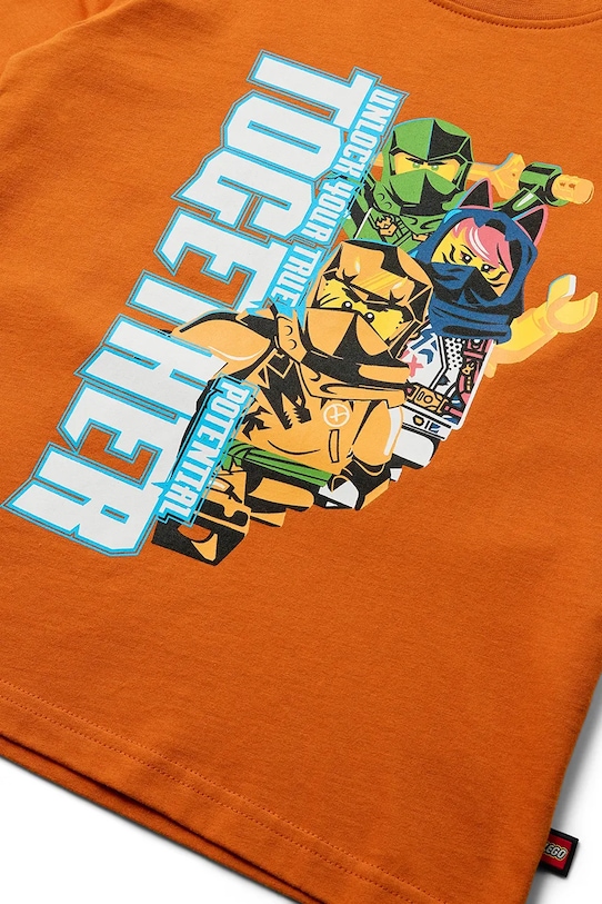 Мальчик Хлопковый детский лонгслив Lego LWTANO 702 12011344 оранжевый