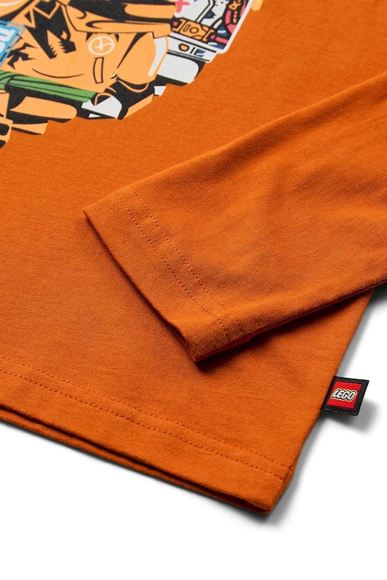 Хлопковый детский лонгслив Lego LWTANO 702 оранжевый 12011344