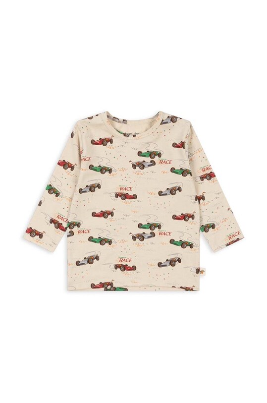 Лонгслів для немовлят Konges Sløjd BASIC BLOUSE GOTS з еластаном бежевий KS101412.B