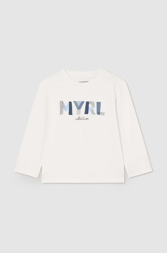 Mayoral longsleeve bawełniany niemowlęcy nadruk beżowy 108.3E.Baby.9BYH