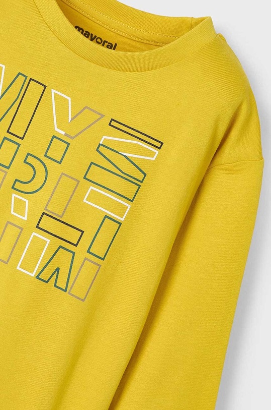 Mayoral longsleeve bawełniany dziecięcy 173.5C.Mini.9BYH żółty AW24