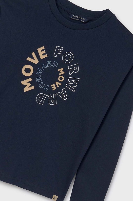 Mayoral longsleeve din bumbac pentru copii 842.7A.Junior.9BYH bleumarin AW24