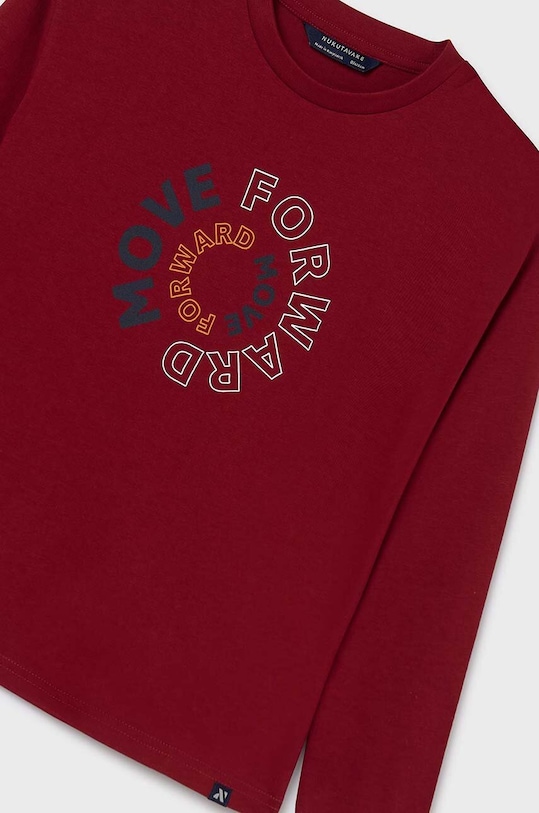 CHLAPEC Dětské bavlněné tričko s dlouhým rukávem Mayoral 842.7A.Junior.9BYH burgundské