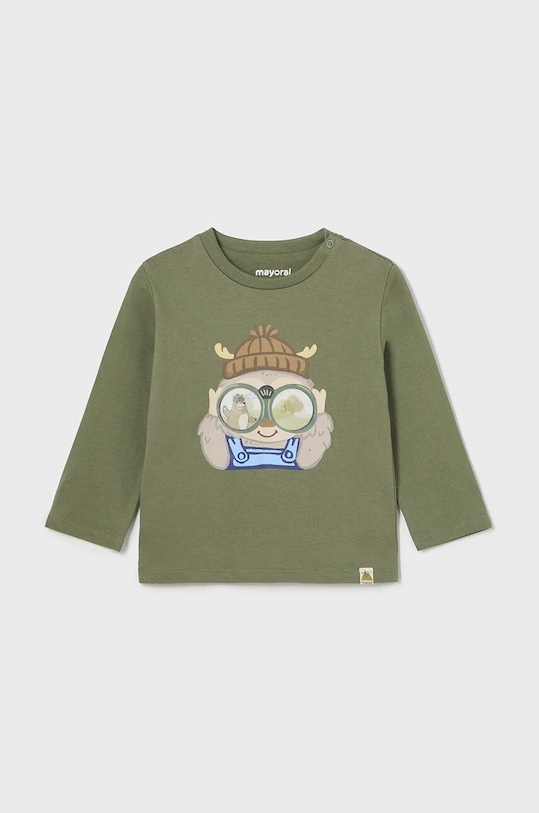 Бавовняний лонгслів для немовлят Mayoral бавовна зелений 2036.3D.Baby.9BYH