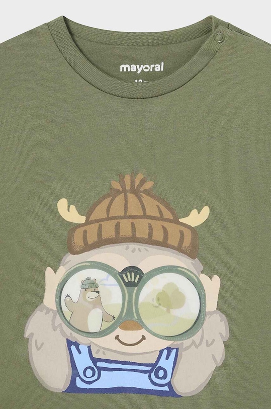 Хлопчик Бавовняний лонгслів для немовлят Mayoral 2036.3D.Baby.9BYH зелений