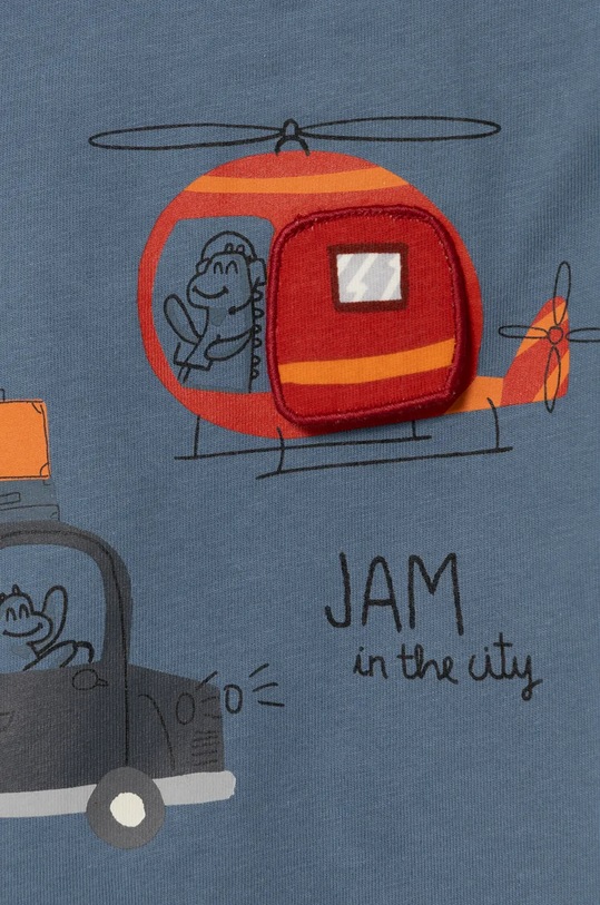 Băieți Mayoral longsleeve din bumbac pentru bebeluși 2038.3E.Baby.9BYH albastru