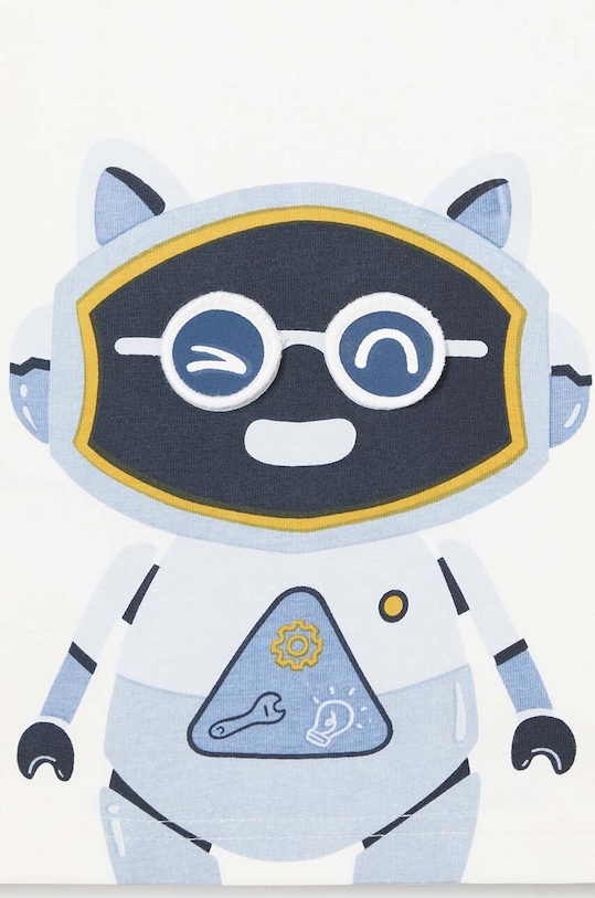 Mayoral longsleeve bawełniany niemowlęcy 2040.3F.Baby.9BYH beżowy AW24