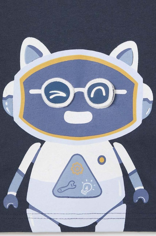 Mayoral longsleeve bawełniany niemowlęcy 2040.3F.Baby.9BYH granatowy AW24