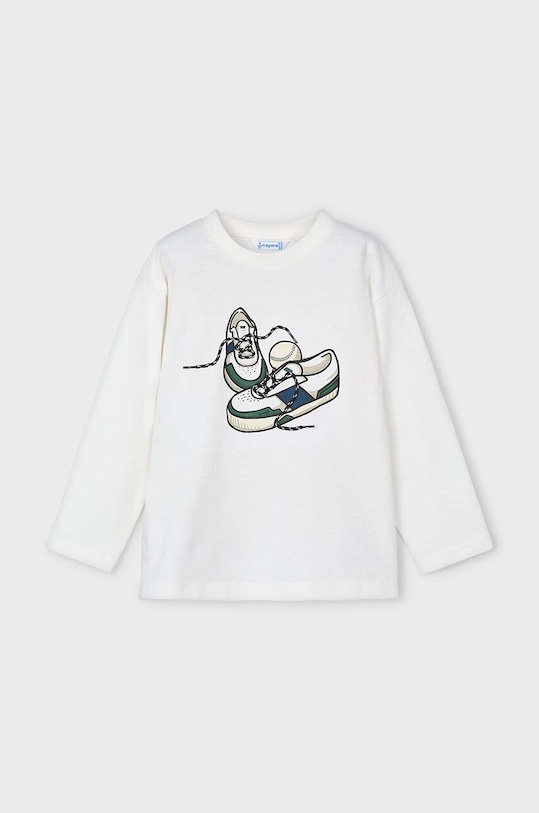 Mayoral longsleeve bawełniany dziecięcy nadruk beżowy 4040.5B.Mini.9BYH
