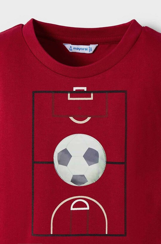 Mayoral longsleeve bawełniany dziecięcy 4044.5C.Mini.9BYH czerwony AW24