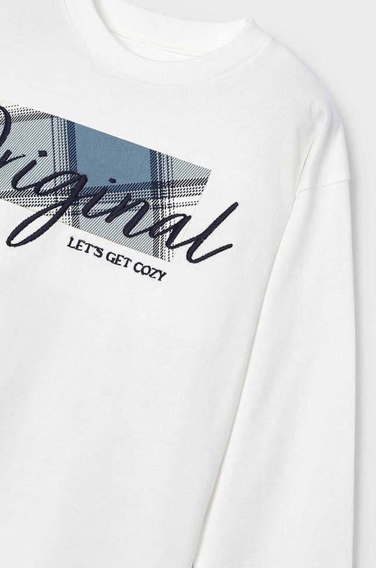 Mayoral longsleeve bawełniany dziecięcy 4046.5D.Mini.9BYH beżowy AW24