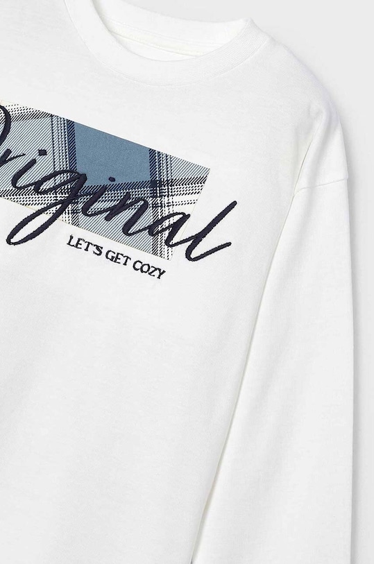 Mayoral longsleeve bawełniany dziecięcy 4046.5D.Mini.9BYH beżowy AW24
