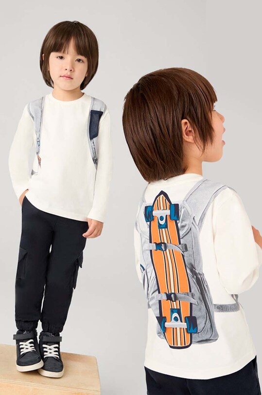 Mayoral longsleeve dziecięcy pozostałe beżowy 4049.5E.Mini.9BYH