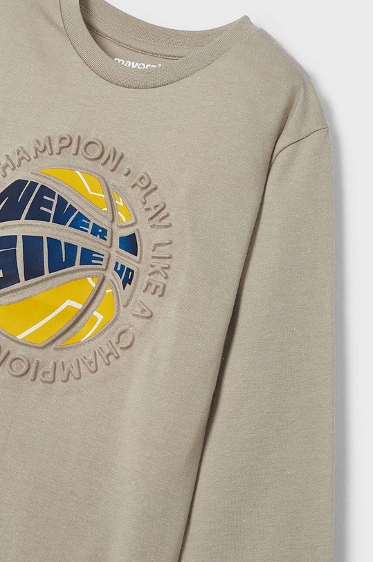 CHLAPEC Dětské bavlněné tričko s dlouhým rukávem Mayoral 4050.5E.Mini.9BYH béžová