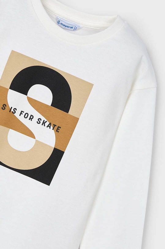 Mayoral longsleeve bawełniany dziecięcy 4051.5F.Mini.9BYH beżowy AW24