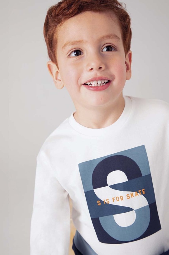 Mayoral longsleeve din bumbac pentru copii gri 4051.5F.Mini.9BYH