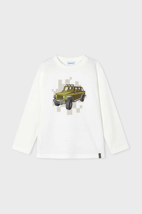 Дитячий бавовняний лонгслів Mayoral 4052.5F.Mini.9BYH зелений AW24