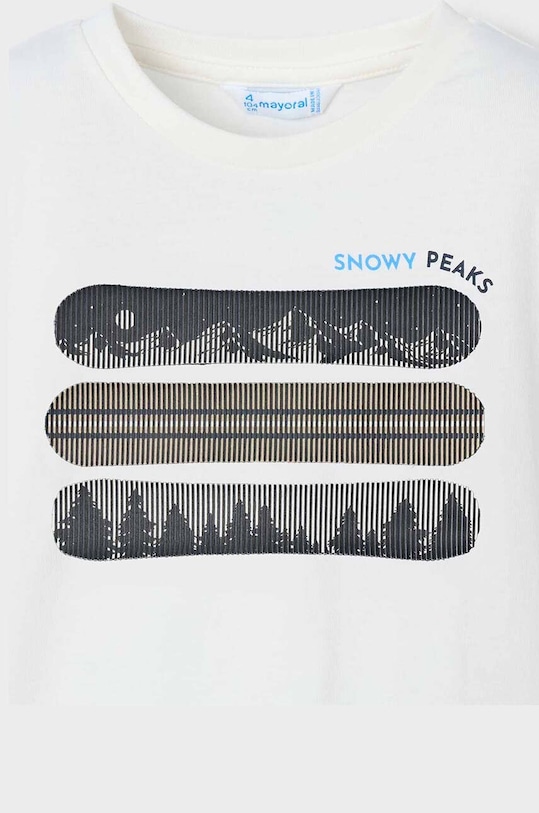 Mayoral longsleeve bawełniany dziecięcy 4055.5G.Mini.9BYH beżowy AW24