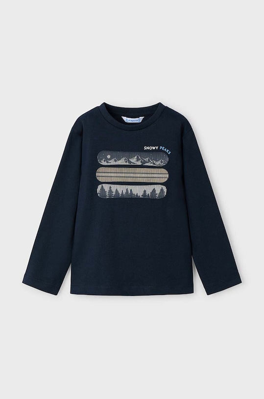 Mayoral longsleeve din bumbac pentru copii print bleumarin 4055.5G.Mini.9BYH