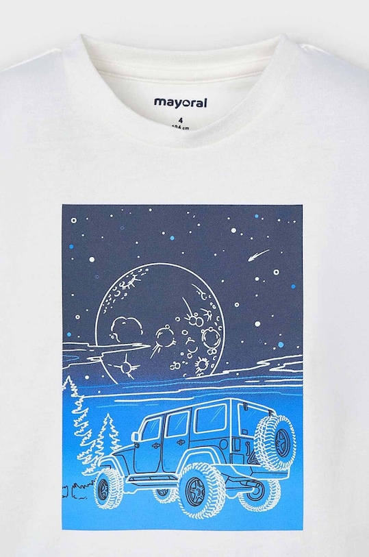 Mayoral longsleeve bawełniany dziecięcy 4057.5G.Mini.9BYH beżowy AW24